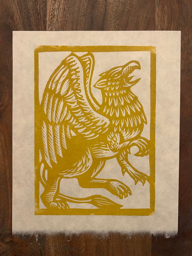 Greek Beasts Block Print Set