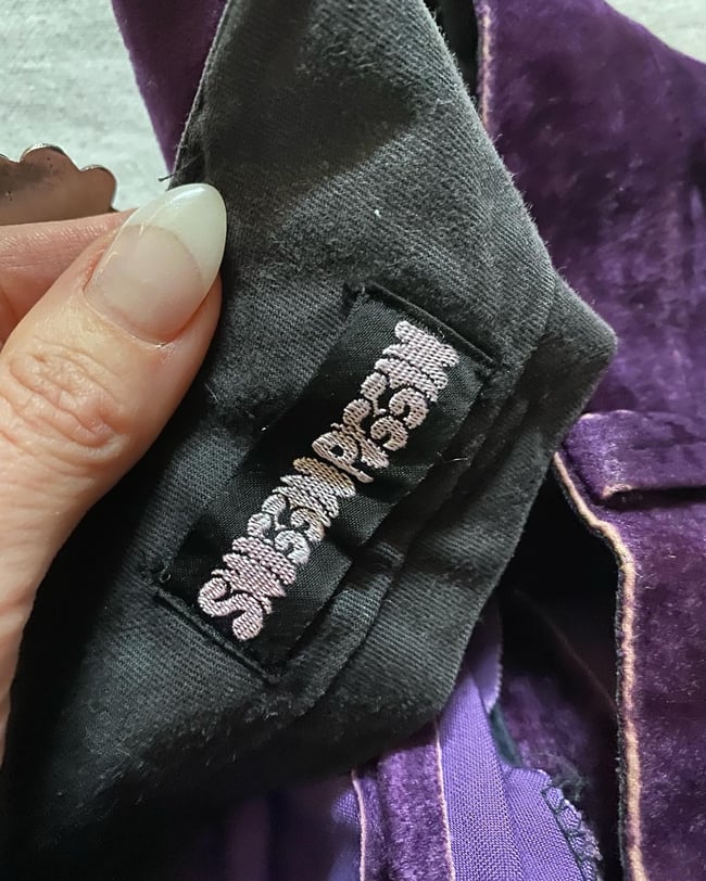 early 70s glam velvet hot pants shorts