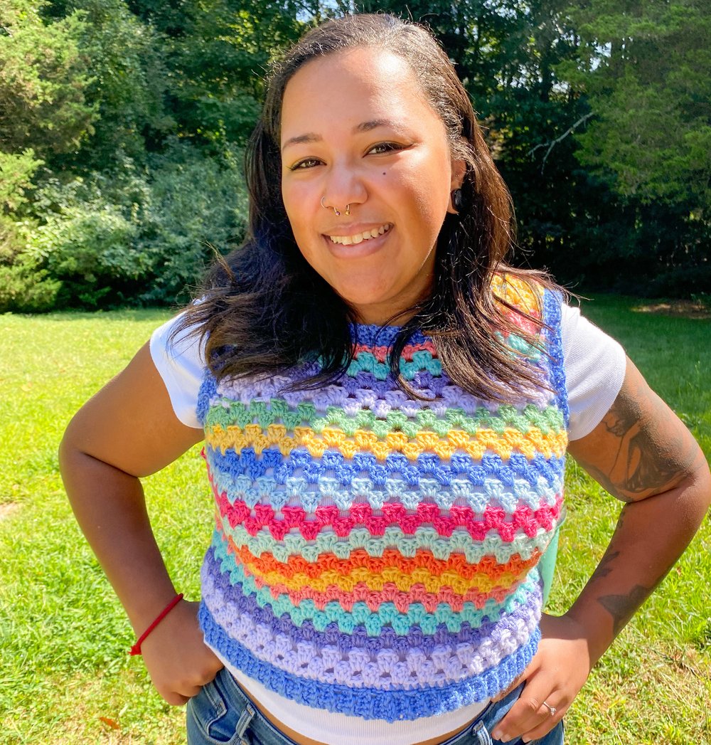 Image of Multi-colored Sweater Vest