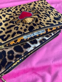 Image 2 of Sacred heart leopard clutch bag