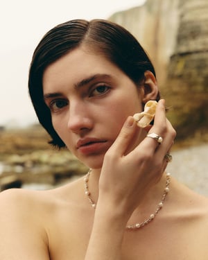 Image of LOWOOL -  Dew Pearl Silver Ring