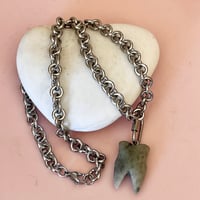 Image 1 of Chunky Labradorite Tooth Necklace