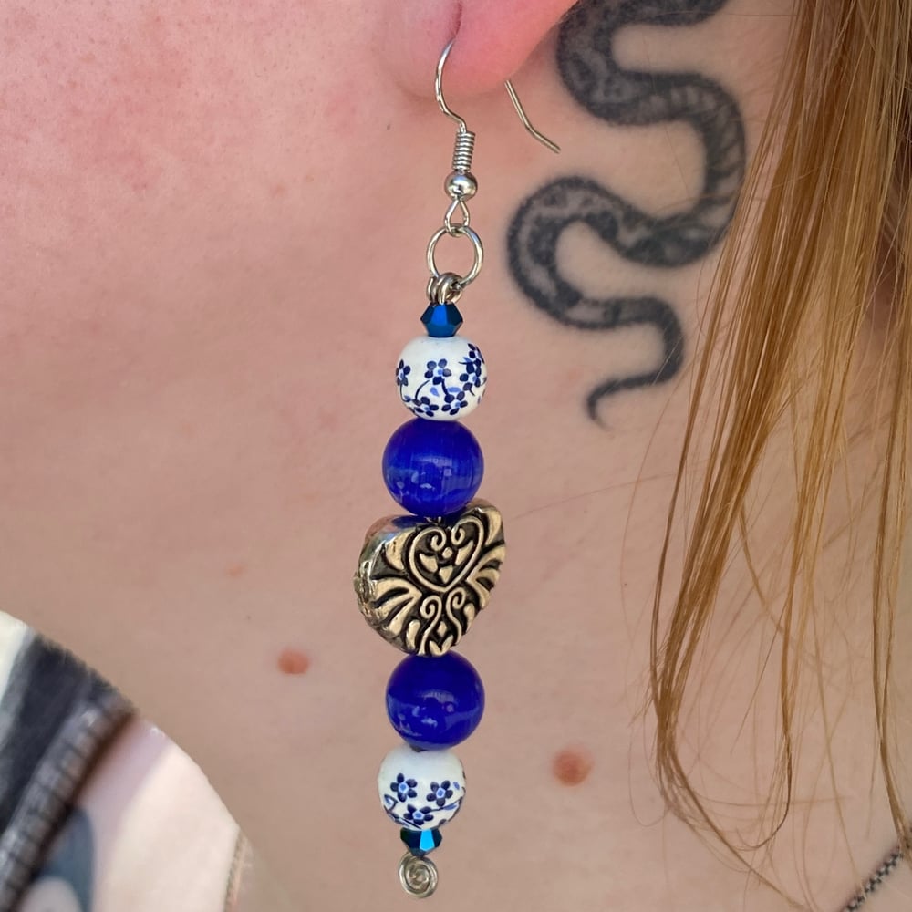 Image of fine china earrings