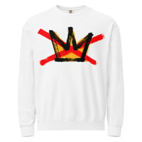 Image 1 of No Kings Large Print - fleece crewneck 