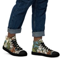 Image 6 of Colorful Botanical Plants Art Nouveau Men’s High Top Canvas Shoes