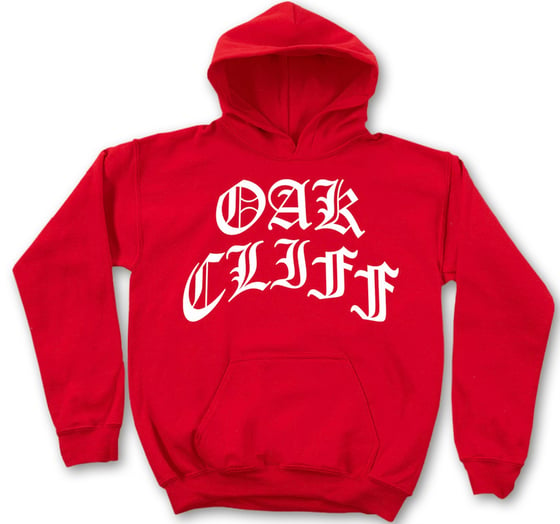 Image of OAK CLIFF HOODIE (RED/WHITE)