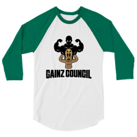 Image 1 of Gainz Council 3/4 sleeve raglan shirt