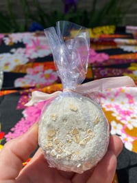 Image 2 of skin calming gluten free oatmeal shea butter honey bath bombs 