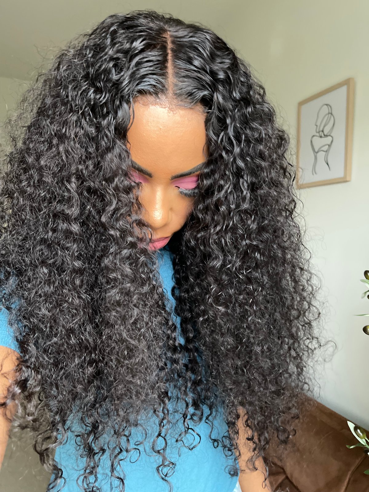 26 inch CURLY 5x5 LACE CLOSURE GLUELESS WIG The Beige Collection