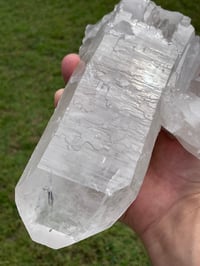 Image 23 of Etched Face Clear Quartz Statement Piece #1068