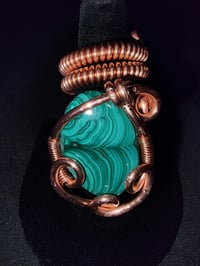 Adjustable Malachite Ring #1 