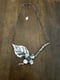 Image of Dogwood Flower Leaf Branch Necklace Handmade Chain