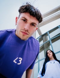 Image 3 of Tee BONNE JOURNÉE MON LAPIN Violet