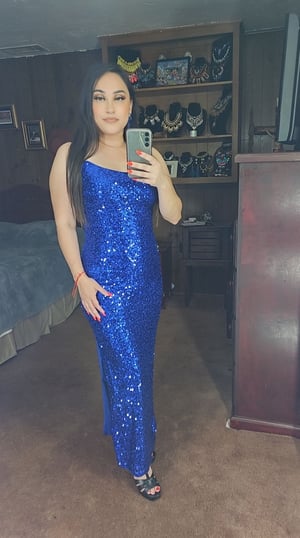 Image of  Bella Rose Maxi Dress (Royal Blue) 