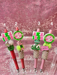 Image 1 of Alpha Kappa Alpha Pens & Badge Reels