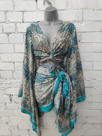 Image 2 of Pefkos co ord sarong set - Turquoise