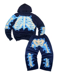 Image 1 of Reworked Cracky 3D Bones One Set Hoodie size L