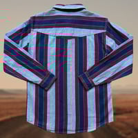 Image 2 of LEVIS RELAXED FIT WESTERN SHIRT MENS SIZE SMALL PEARL SNAP STRIPED BUTTON UP NEW