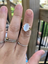 Image 3 of White Cats Eye Ring
