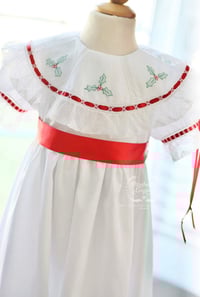 Image 3 of Christmas Holly Portrait Collar Dress