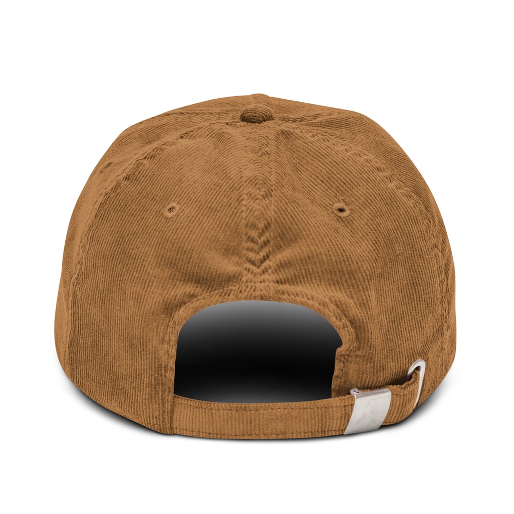 Image of Trippy Eye Corduroy Cap - Camel