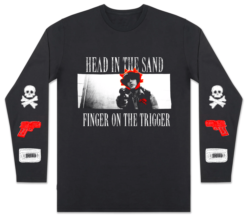 Image of ‘Head In The Sand’ Black Longsleeve