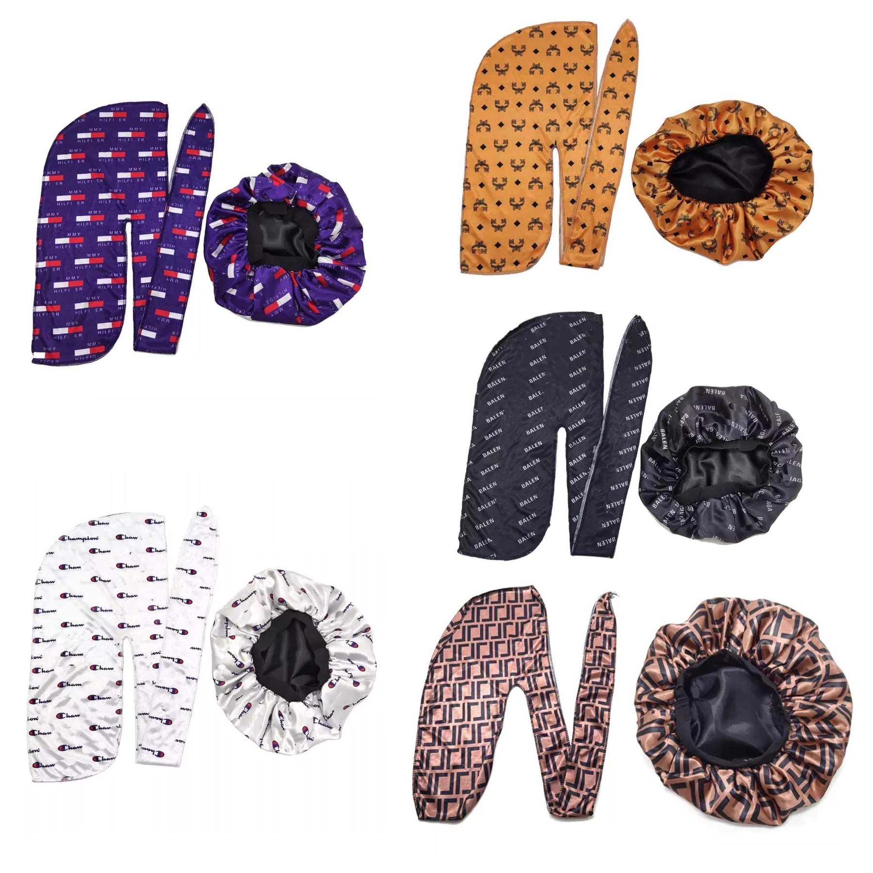 Wholesale Designer Bonnets & Durags Sets