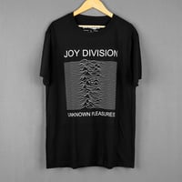 Image 1 of Joy Division Unknown Pleasures Premium T-Shirt – Vintage Washed Unisex Post Punk Tee