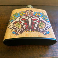 Image 8 of Day of the Dead Luchador Wrestler Flask 6 Oz