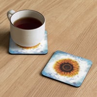 Sunflower Cork-back coaster