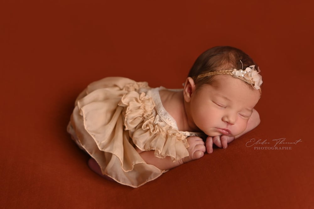 Image of Backdrop + wrap newborn TERRA COTTA 