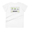 PA "Eat Sleep WOD Repeat" Women's White short sleeve t-shirt