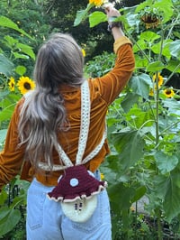 Image 4 of Mushroom mini crochet backpack 