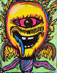 Flying Lightbulb - 16x20 Original Canvas 