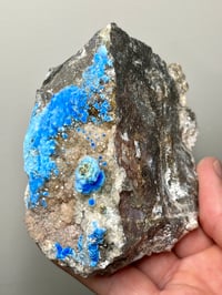 Image 6 of Rare Cyanotrichite On Quartz Matrix Specimen | Guizhou China