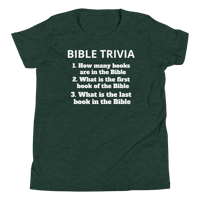 Image 21 of Unisex Youth Short Sleeve T-Shirt (Bible trivia 1)