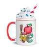 Love School Teacher Worker Mug with Color Inside