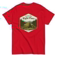 Image 4 of Unisex classic tee, Lost in the Right Place T-Shirt | Camping Explore Outdoor Graphic Tee