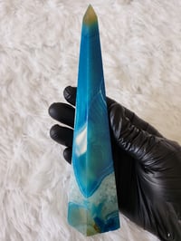 Image 4 of 6.5" Sardonyx Agate Crystal Towers | Blue | Purple | 6 - Styles