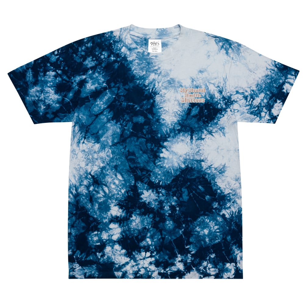 Image of My Mental Health Matters Oversized tie-dye t-shirt