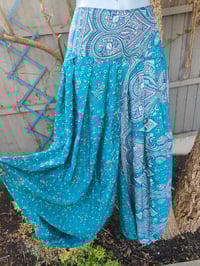 Image 3 of  Milan Hareems/ Bloomer/ Balloon  trousers with matching head scarf -turquoise upto 14 uk