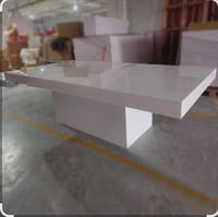 Image 4 of Elegant All  white  estate table, perfect for weddings, receptions and special events. 