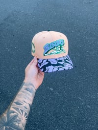 Image 1 of LAVENDER BRIM MULTI TONE BUFFALO BISONS CUSTOM FITTED CAP