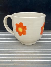 Image 3 of Orange Flower Decorated Mug