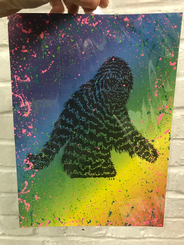 Image of 1 OF 1. SQUATCH SPLATTER PRINT