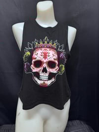 Image 1 of Lady Skull Racer crop top 