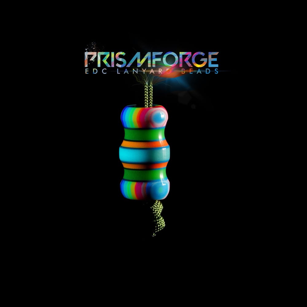 PrismForge EDC lanyard beads (GLOW)