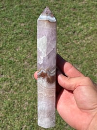 Image 1 of Large Lace Agate with Amethyst Generator #2659