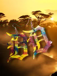 Detroit D African Abstract Earrings