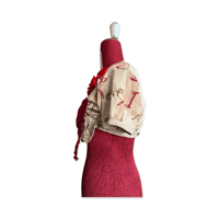 Image 3 of Red Ruffle Deconstructed Crop Top